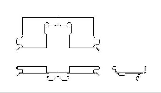 Better Brake Parts Disc Brake Pad Retaining Clip P/N:10225 Fits: Acura Legend 88-86, Infiniti G20 00-99, Infiniti G20 96-91, Infiniti I30 01-96, Nissan Altima 01-93, Nissan Maxima 00-91, Nissan Sentra 01-00 - Image 1