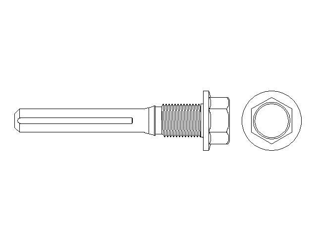 Better Brake Parts Disc Brake Caliper Pin P/N:10306 Fits: Eagle Talon 94-90, Mazda Rx-7 95-93, Mitsubishi Galant 92-90, Mitsubishi Mirage 02-99, Plymouth Laser 91-90, Plymouth Laser 94-93 - Image 1