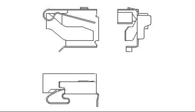 Better Brake Parts Disc Brake Pad Retaining Clip P/N:10333 Fits: Geo Prizm 97-93, Toyota Camry 96-92, Toyota Celica 97-94, Toyota Corolla 97-93, Toyota Mr2 95-91, Toyota Rav4 00-96 - Image 1