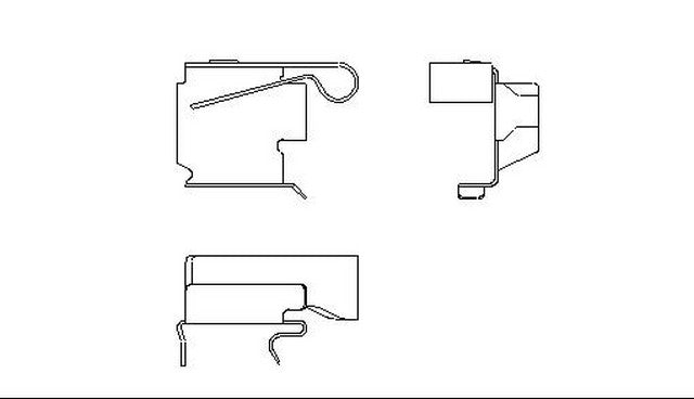 Better Brake Parts Disc Brake Pad Retaining Clip P/N:10335 Fits: Geo Prizm 97-93, Toyota Camry 96-92, Toyota Celica 97-94, Toyota Corolla 97-93, Toyota Mr2 95-91, Toyota Rav4 00-96 - Image 1
