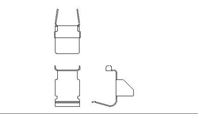 Better Brake Parts Disc Brake Pad Retaining Clip P/N:10390 Fits: Chevrolet Luv 82-81, Isuzu Pickup 83-81, Toyota Celica 85-82, Toyota Previa 97-91, Toyota Van 89-84, Toyota Van Wagon 1988 - Image 1