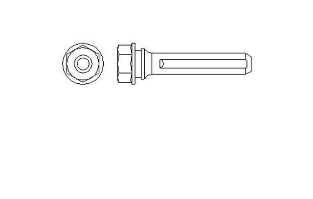 Better Brake Parts Disc Brake Caliper Bolt P/N:10401 Fits: Fiat 124 Spider, Honda Accord, Lexus Es300, Lexus Es330, Lexus Gs300, Lexus Is250, Lexus Ls400, Mazda Mx-5 Miata, Toyota Avalon, Toyota Camry, Toyota Corolla, Toyota Sienna, Toyota Solara - Image 1