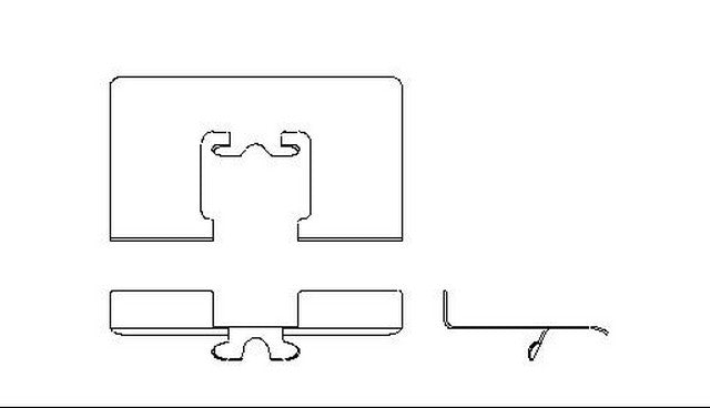 Better Brake Parts Disc Brake Pad Retaining Clip P/N:10527 Fits: Acura Ilx, Acura Integra, Acura Legend, Acura Rdx, Acura Rl, Acura Rsx, Acura Tsx, Acura Vigor, Honda Accord, Honda Accord Crosstour - Image 1