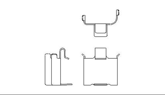 Better Brake Parts Disc Brake Pad Retaining Clip P/N:10532 Fits: Dodge 2000 Gtx 90-89, Dodge Colt 91-87, Eagle Summit 90-89, Mitsubishi Cordia 1988, Mitsubishi Galant 90-89, Mitsubishi Mirage 90-88, Mitsubishi Tredia 1988, Plymouth Colt 91-87 - Image 1
