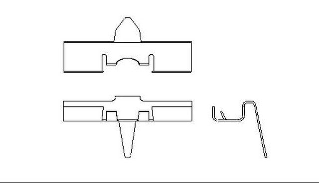 Better Brake Parts Disc Brake Pad Retaining Clip P/N:11026 Fits: Ford Escort 96-91, Mazda Miata 93-90, Mazda Protege 94-90, Mercury Tracer 96-91 - Image 1