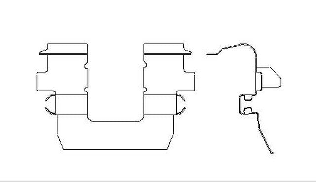 Better Brake Parts Disc Brake Pad Retaining Clip P/N:11072 Fits: Dodge Stealth, Mitsubishi 3000gt, Mitsubishi Diamante, Mitsubishi Eclipse, Mitsubishi Galant, Mitsubishi Mirage, Saturn Sc, Saturn Sc1, Saturn Sc2, Saturn Sl - Image 1