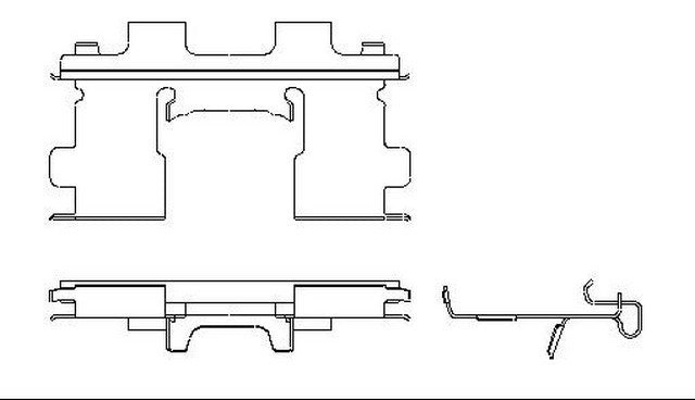 Better Brake Parts Disc Brake Pad Retaining Clip P/N:11234 Fits: Chevrolet Tracker 04-98, Geo Tracker 97-96, Nissan Nx 93-91, Nissan Sentra 94-91, Suzuki Sidekick 98-91, Suzuki Vitara 04-99 - Image 1