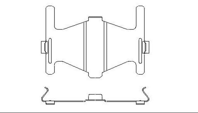 Better Brake Parts Disc Brake Pad Retaining Clip P/N:11735 Fits: Infiniti G20 00-99, Infiniti G20 96-91, Infiniti I30 01-96, Nissan Altima 01-93, Nissan Maxima 00-91, Nissan Sentra 01-00 - Image 1