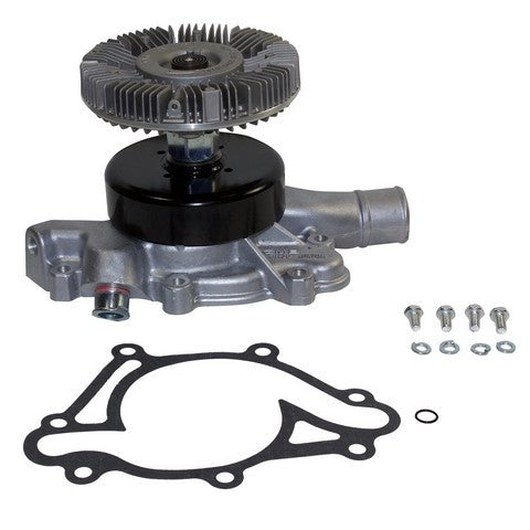 GMB Engine Water Pump with Fan Clutch P/N:120-0011 Fits: Dodge D150, Dodge D250, Dodge D350, Dodge Dakota, Dodge Durango, Dodge Ram 1500, Dodge Ram 2500, Dodge Ram 3500, Dodge Ramcharger, Dodge W150, Dodge W250, Dodge W350 - Image 1