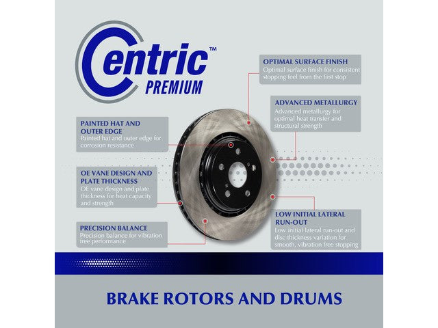Centric Parts Brake Drum P/N:122.40012 Fits: Honda Accord 07-03, Honda Civic 15-06, Honda Cr-v 01-97, Honda Fit 14-13 - Image 6