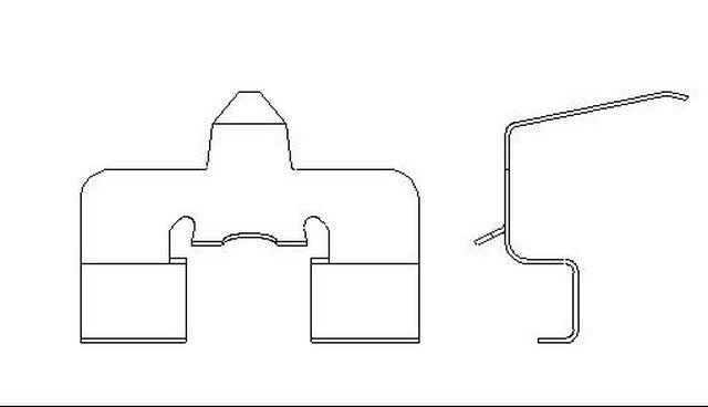 Better Brake Parts Disc Brake Pad Retaining Clip P/N:12343 Fits: Ford Escort 03-97, Mazda Miata 05-99, Mazda Miata 97-94, Mazda Protege 98-95, Mercury Tracer 99-97 - Image 1