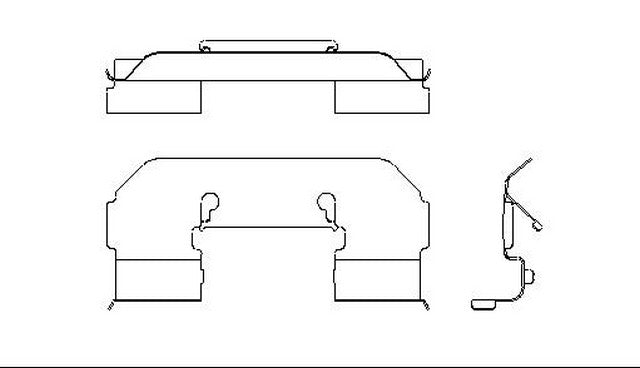 Better Brake Parts Disc Brake Pad Retaining Clip P/N:12449 Fits: Cadillac Deville, Cadillac Escalade, Cadillac Escalade Esv, Cadillac Escalade Ext, Chevrolet Astro, Chevrolet Classic, Chevrolet Malibu, Chevrolet Silverado 1500 - Image 1