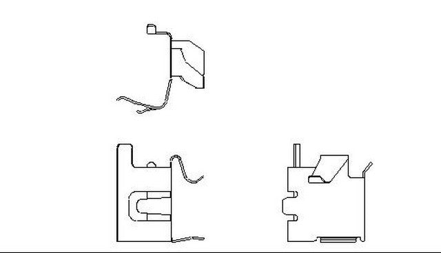 Better Brake Parts Disc Brake Pad Retaining Clip P/N:12496 Fits: Toyota Camry 01-97 - Image 1