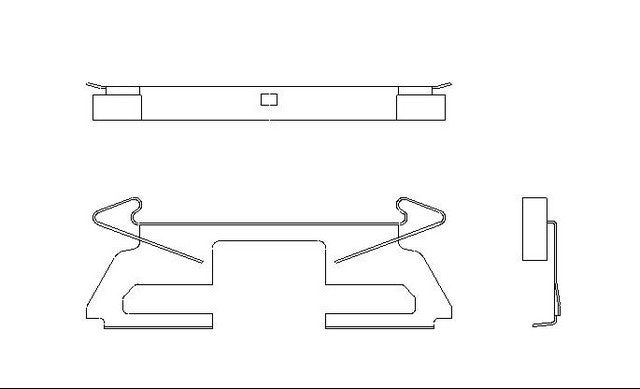 Better Brake Parts Disc Brake Pad Retaining Clip P/N:12519 Fits: Infiniti J30 97-93, Infiniti M45 04-03, Infiniti Q45 06-95 - Image 1