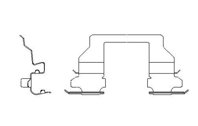 Better Brake Parts Disc Brake Pad Retaining Clip P/N:12573 Fits: Chevrolet Prizm 02-98, Toyota Corolla 02-98 - Image 1