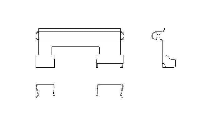 Better Brake Parts Disc Brake Pad Retaining Clip P/N:12602 Fits: Cadillac Escalade, Cadillac Escalade Esv, Cadillac Escalade Ext, Chevrolet Astro, Chevrolet Avalanche 1500, Chevrolet Avalanche 2500, Chevrolet Express 1500, Chevrolet Express 2500 - Image 1