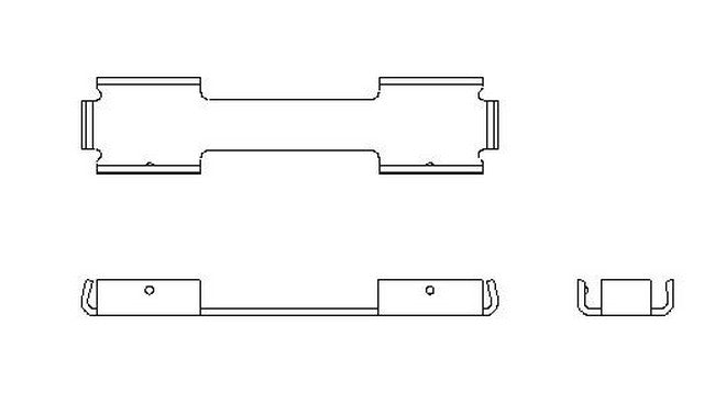 Better Brake Parts Disc Brake Pad Retaining Clip P/N:12711 Fits: Ford F-53 Motorhome Chassis, Ford F-650, Ford F-750, International 3000, International 3000fe, International 3000re, International 3200 - Image 1