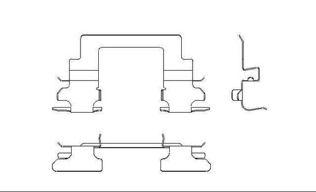 Better Brake Parts Disc Brake Pad Retaining Clip P/N:12875 Fits: Chrysler 200, Chrysler Sebring, Dodge Avenger, Dodge Caliber, Dodge Stratus, Jeep Compass, Jeep Patriot, Mitsubishi Eclipse, Mitsubishi Galant - Image 1