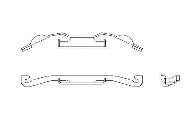 Better Brake Parts Disc Brake Caliper Support Spring P/N:12886 Fits: BMW 318i, BMW 318is, BMW 318ti, BMW 323ci, BMW 323i, BMW 323is, BMW 325ci, BMW 325i, BMW 325xi, BMW 328ci - Image 1