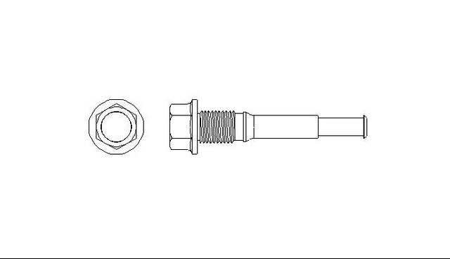 Better Brake Parts Disc Brake Caliper Bolt P/N:12887 Fits: Kia Sportage 02-98 - Image 1