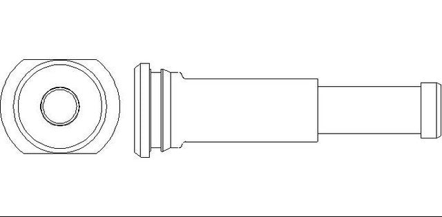 Better Brake Parts Disc Brake Caliper Bolt P/N:13247 Fits: Ford F-53 Motorhome Chassis, Ford F-650, Ford F-750, International 3000, International 3000fe, International 3000re, International 3200, International 3300, International 3400 - Image 1