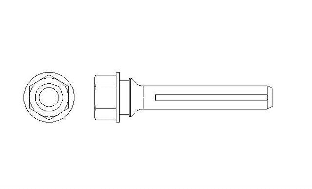 Better Brake Parts Disc Brake Caliper Bolt P/N:13370 Fits: Lexus Es350, Lexus Hs250h, Lexus Rx350, Lexus Rx450h, Pontiac Vibe, Suzuki Aerio, Toyota Avalon, Toyota Camry, Toyota Matrix, Toyota Rav4, Toyota Sienna, Volkswagen Golf - Image 1