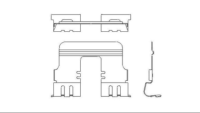 Better Brake Parts Disc Brake Pad Retaining Clip P/N:13391 Fits: Chrysler 300 23-05, Dodge Challenger 23-09, Dodge Charger 23-06, Dodge Magnum 08-05 - Image 1