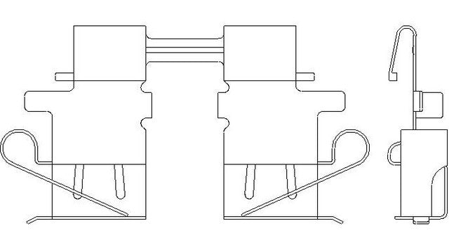 Better Brake Parts Disc Brake Pad Retaining Clip P/N:13518 Fits: Lexus Rx330 06-04, Lexus Rx350 09-07, Lexus Rx400h 08-06, Toyota Highlander 07-04 - Image 1