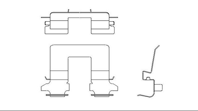 Better Brake Parts Disc Brake Pad Retaining Clip P/N:13520 Fits: Acura Mdx, Acura Zdx, Buick Lucerne, Buick Terraza, Cadillac Dts, Chevrolet Uplander, Honda Odyssey, Honda Pilot, Pontiac Montana, Saturn Relay - Image 1