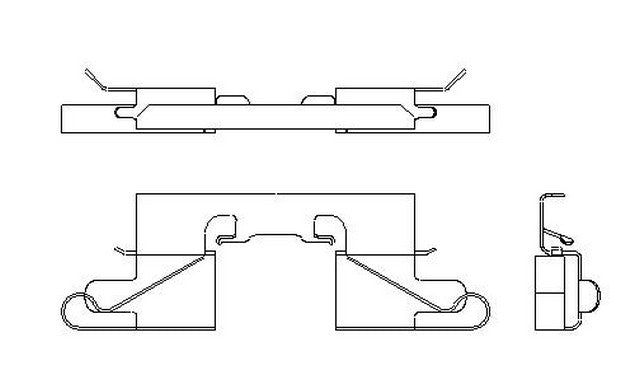 Better Brake Parts Disc Brake Pad Retaining Clip P/N:13681 Fits: Nissan Frontier 24-05, Nissan Xterra 15-05, Suzuki Equator 12-09 - Image 1