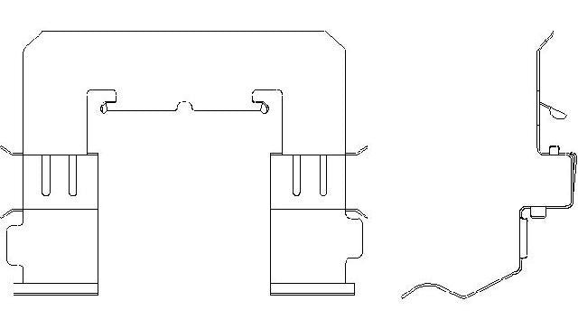 Better Brake Parts Disc Brake Pad Retaining Clip P/N:13704 Fits: Subaru B9 Tribeca 07-06, Subaru Forester 18-14, Subaru Legacy 19-05, Subaru Outback 19-10, Subaru Tribeca 14-08, Subaru Wrx 21-15 - Image 1