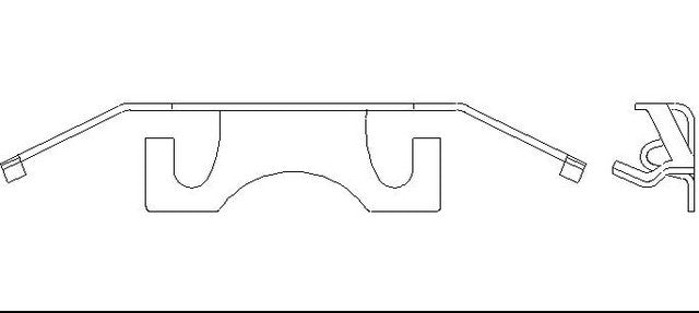 Better Brake Parts Disc Brake Caliper Support Spring P/N:13774 Fits: BMW 525i 03-01, BMW 528i 00-97, BMW 530i 03-01, BMW 540i 03-97 - Image 1