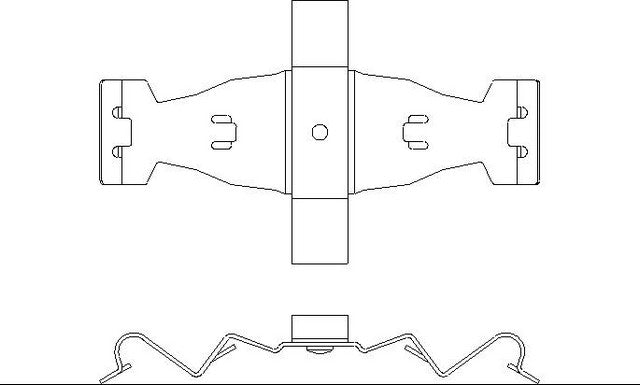 Better Brake Parts Disc Brake Pad Retaining Clip P/N:13802 Fits: Chrysler 300, Dodge Challenger, Dodge Charger, Dodge Magnum, Jeep Grand Cherokee, Mercedes-benz Cl550, Mercedes-benz Cl600, Mercedes-benz Cla45 Amg - Image 1