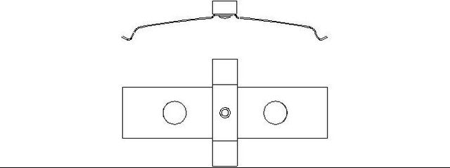 Better Brake Parts Disc Brake Pad Retaining Clip P/N:13823 Fits: Buick Regal, Cadillac Cts, Cadillac Sts, Chevrolet Camaro, Chevrolet Ss, Ford Mustang, Land Rover Range Rover, Land Rover Range Rover Sport, Mitsubishi Lancer, Tesla S, Volvo S60, Volvo V70 - Image 1