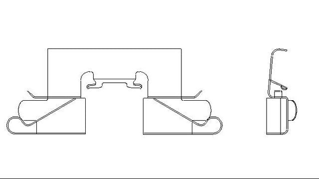 Better Brake Parts Disc Brake Pad Retaining Clip P/N:13855 Fits: Ford Edge 10-07, Lincoln Mkx 10-07, Mazda Cx-7 12-07, Mazda Cx-9 15-07 - Image 1
