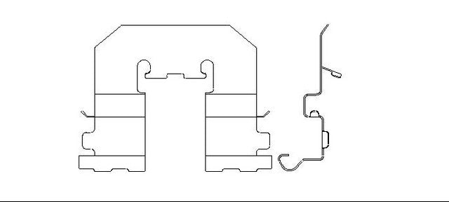 Better Brake Parts Disc Brake Pad Retaining Clip P/N:13970 Fits: Hyundai Entourage 09-07, Hyundai Genesis 2009, Hyundai Genesis Coupe 16-10, Kia Borrego 10-09, Kia Sedona 12-07, Kia Sedona 2014 - Image 1