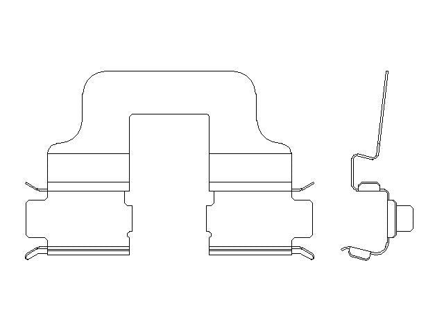 Better Brake Parts Disc Brake Pad Retaining Clip P/N:14011 Fits: Mini Cooper 15-07, Mini Cooper Countryman 16-11, Mini Cooper Paceman 16-13, Saturn Astra 09-08 - Image 1