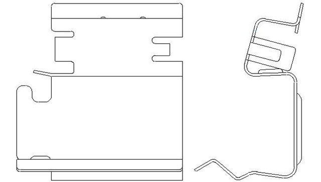 Better Brake Parts Disc Brake Pad Retaining Clip P/N:14064 Fits: Dodge Sprinter 2500, Dodge Sprinter 3500, Fiat 500, Ford Transit Custom, Ford Transit-150, Ford Transit-250, Ford Transit-350, Ford Transit-350 Hd, Freightliner Sprinter 2500 - Image 1