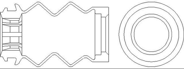 Better Brake Parts Disc Brake Caliper Bushing P/N:14065 Fits: Audi A3, Audi A3 Quattro, Dodge Sprinter 2500, Fiat 500, Ford Transit Custom, Ford Transit-150, Ford Transit-250, Ford Transit-350, Ford Transit-350 Hd, Freightliner Sprinter 2500 - Image 1