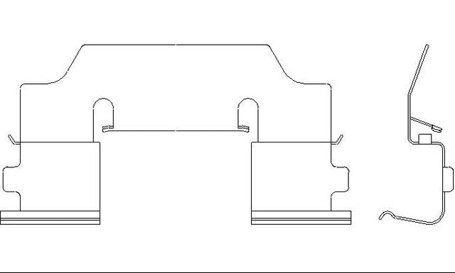 Better Brake Parts Disc Brake Pad Retaining Clip P/N:14103 Fits: Cadillac Cts 14-08, Cadillac Srx 16-10, Chevrolet Camaro 15-10 - Image 1