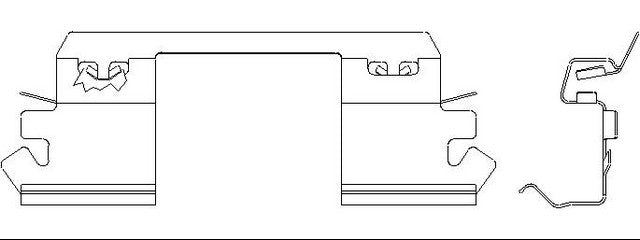 Better Brake Parts Disc Brake Pad Retaining Clip P/N:14165 Fits: Mercedes-benz E320 09-03, Mercedes-benz E350 09-06 - Image 1