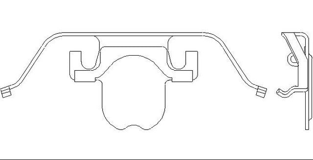 Better Brake Parts Disc Brake Caliper Support Spring P/N:14356 Fits: BMW 128i 13-08, BMW 328i 13-07, BMW 328i Xdrive 13-09, BMW 328xi 08-07, BMW 528i 16-11, BMW 528i Xdrive 16-12, BMW 530i 07-04, BMW X1 15-12, BMW Z4 16-09 - Image 1