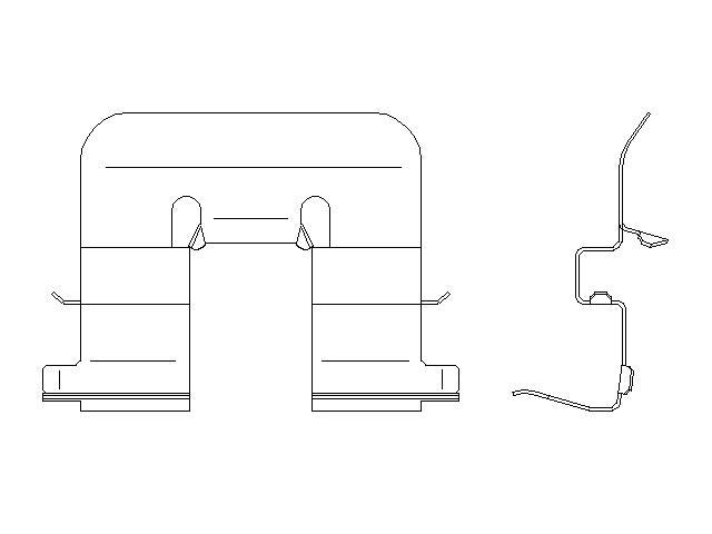 Better Brake Parts Disc Brake Pad Retaining Clip P/N:14793 Fits: Hyundai Elantra Gt, Hyundai Kona, Hyundai Kona Electric, Hyundai Sonata, Hyundai Veloster, Kia Cadenza, Kia Forte, Kia Forte Koup, Kia Forte5 - Image 1