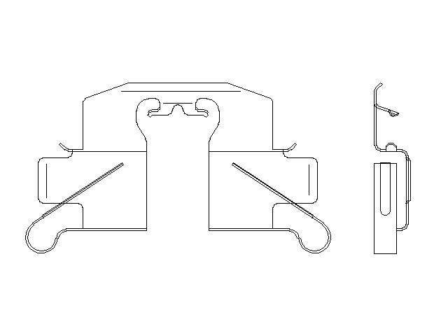 Better Brake Parts Disc Brake Pad Retaining Clip P/N:14824 Fits: Mazda Cx-3 18-16, Mazda Cx-5 15-13 - Image 1