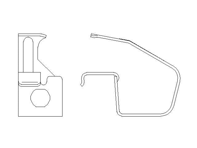 Better Brake Parts Disc Brake Pad Retaining Clip P/N:14826 Fits: Mazda Cx-3 18-16, Mazda Cx-5 24-13, Mazda Cx-9 23-16 - Image 1
