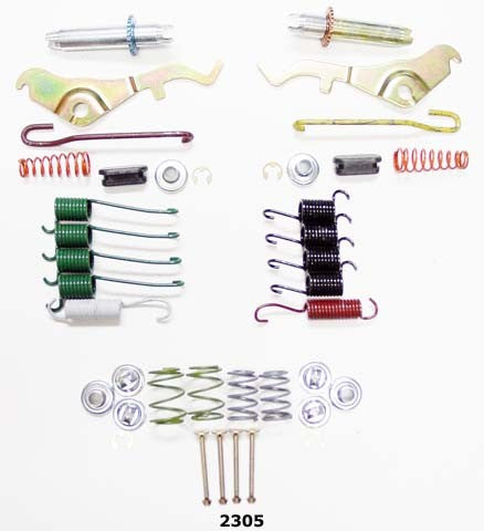 Better Brake Parts Drum Brake Hardware Kit P/N:2305K Fits: Buick Skyhawk, Buick Skylark, Buick Somerset, Cadillac Cimarron, Chevrolet Beretta, Chevrolet Cavalier, Chevrolet Chevette, Chevrolet Corsica, Oldsmobile Achieva, Oldsmobile Calais - Image 1