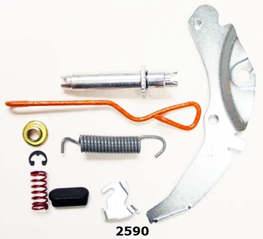 Better Brake Parts Drum Brake Self-Adjuster Repair Kit P/N:2590K Fits: Chevrolet C10, Chevrolet C10 Suburban, Chevrolet G10, Chevrolet K10, Chevrolet R10, Chevrolet R10 Suburban, GMC C15, GMC C15 Suburban, GMC C1500, GMC C1500 Suburban - Image 1