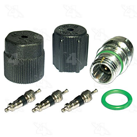 Four Seasons A/C System Valve Core and Cap Kit P/N:26775 Fits: Am General Hummer, Buick Allure, Buick Century, Buick Commercial Chassis, Buick Enclave, Buick Lacrosse, Buick Rainier, Buick Regal, Buick Rendezvous, Buick Roadmaster - Image 1