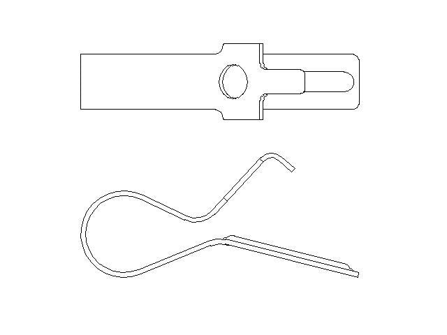 Better Brake Parts Disc Brake Anti-Rattle Clip P/N:4219 Fits: Ford Custom 72-68, Ford Custom 500 72-68, Ford Fairlane 70-68, Ford Falcon 70-68, Ford Mustang 73-68, Ford Ranchero 71-66, Ford Torino 71-68, Mercury Cougar 73-68 - Image 1