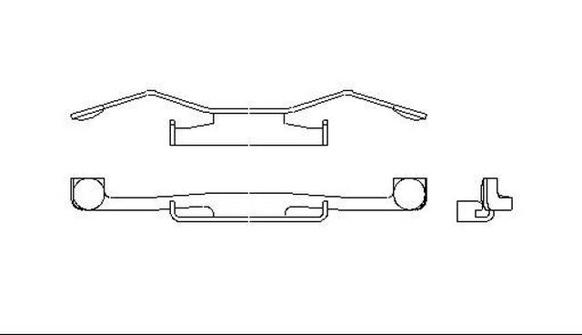 Better Brake Parts Disc Brake Caliper Support Spring P/N:4435 Fits: Chrysler E Class, Chrysler Lebaron, Chrysler New Yorker, Chrysler TOWN & COUNTRY, Dodge 400, Dodge 600, Dodge Aries, Dodge Shadow, Plymouth Reliant, Plymouth Sundance - Image 1